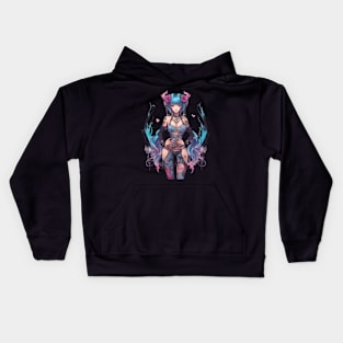 Sorrowful Serenade Emo Goth Anime Girl Kids Hoodie